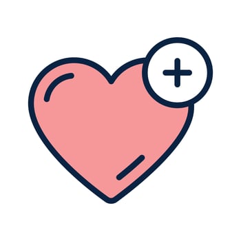 Icon to add items to favorites or wishlist vector