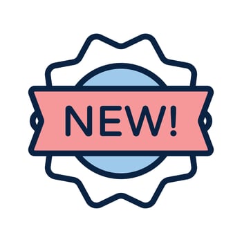 Badge icon with NEW label for new product arrivals vector