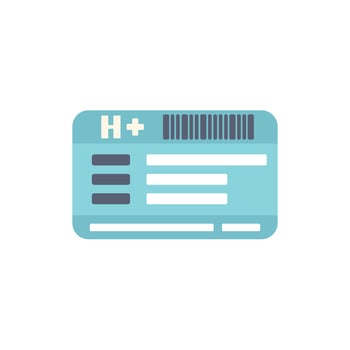 Healthcare insurance card displaying medical coverage information vector