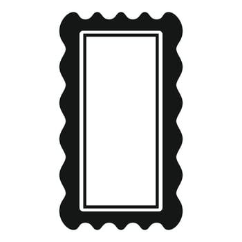 Black rectangular postal stamp with wavy edges vector