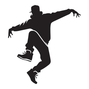Dynamic Hip Hop Dance Routine Capturing Urban Style and Rhythmic Creativity on a Stage Performance vector