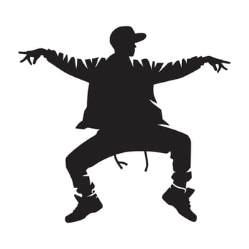 Hip Hop Dance Performance Featuring Rhythmic Creativity and Urban Artistic Style vector