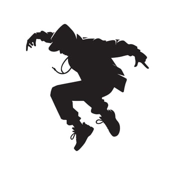 Hip Hop Dance Routine Featuring Dynamic Movements and Creative Urban Style vector