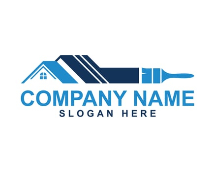 Modern House Painting Logo for Residential and Commercial Services vector