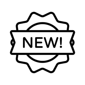 Badge icon with NEW label for new product arrivals vector