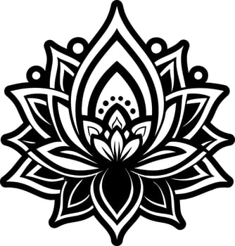 A solid icon of eternal lotus symbol vector
