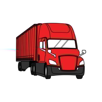 illustration of Big Truck Vehicle Transportation Isolated on white background, suitable for your design vector