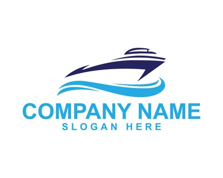 Sea Ship Logo Design for Maritime Logistics Services vector
