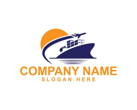 Dynamic Freight Transportation Logo Design for Shipping Businesses vector