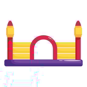 Inflatable bouncy house castle providing entertainment for children vector