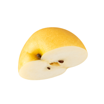 Asian Pear half cutout, full depth of field png