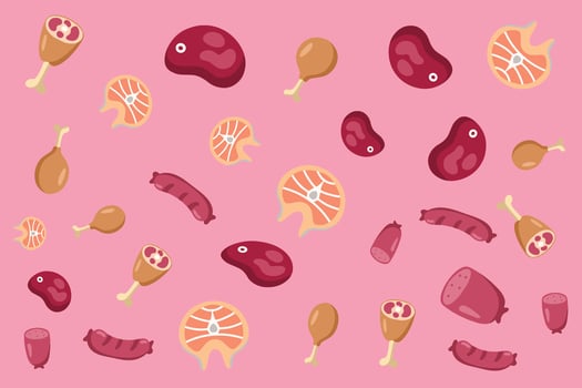 meat flat design good for background, wallpaper, t shirt design, etc vector