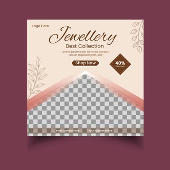 Best Collection jewellery social media post template vector