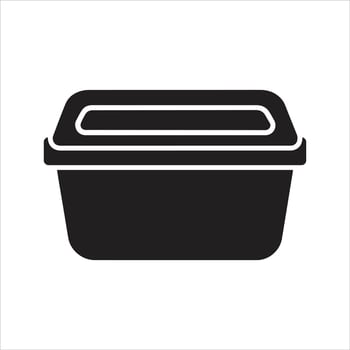 Food container icon vector