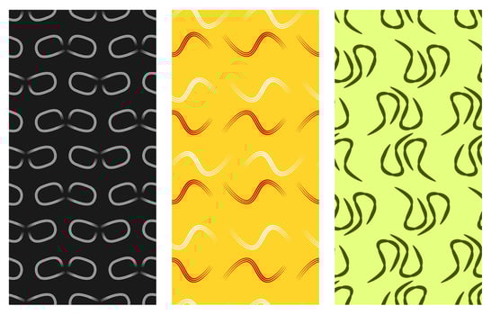 a collection of seamless pattern with an abstract theme that is enchanting and full of artistic value. Suitable for application to fabric, paper or digitally vector
