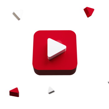 3d render cube youtube logo png