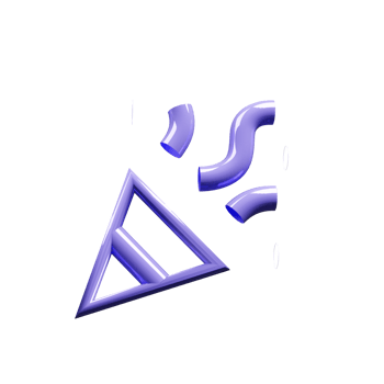 Party icon symbol 3d render blue color png
