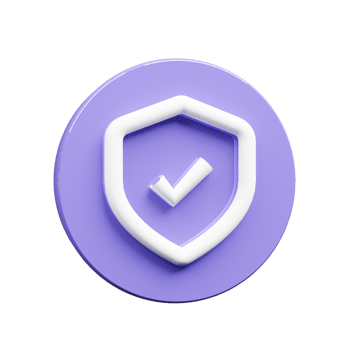 Check list badge icon 3d render white and blue color png