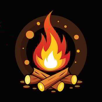 campfire illustration design vector