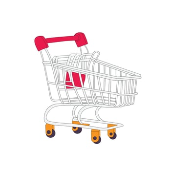 illustration of a shopping cart. vector