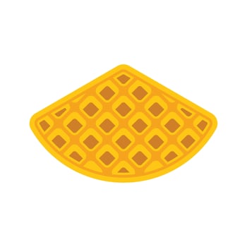 Half circle waffle is isolated on a white background vector