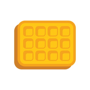 Delicious square waffle with syrup appearing golden brown vector