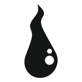 Black drop falling and creating bubbles vector