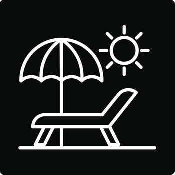 Beach Illustration Icon vector