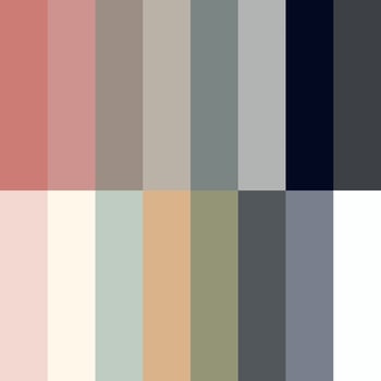 Future Fashion Trend Colors Forecast Collection Square Color Palette Popular Colors. vector