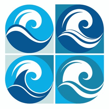Water wave icon design vector
