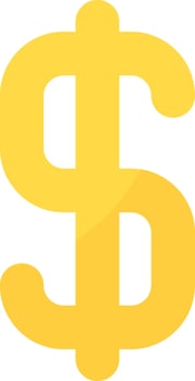 Dollar Sign Flat Style Icon vector