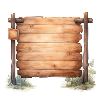 Rustic Wooden Signpost with Blank Space for Text or Image png