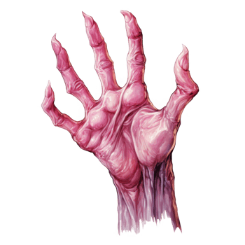 Glitching Flesh Hand Reaching from a Digital Abyss png