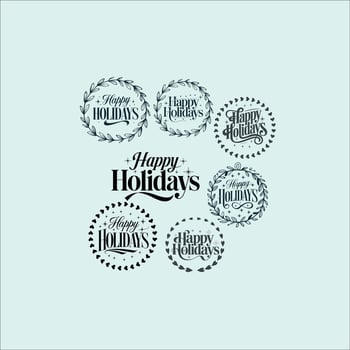 Elegant Happy Holidays Greeting Typography Design vector
