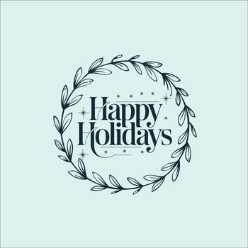 Classic and Timeless Happy Holidays Typography Design vector