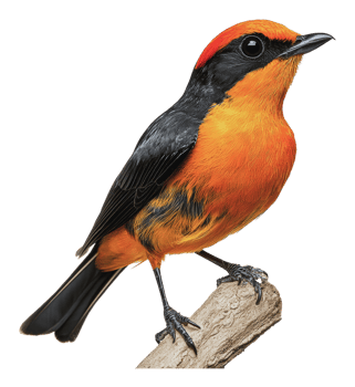 Colorful bird on a branch in nature png