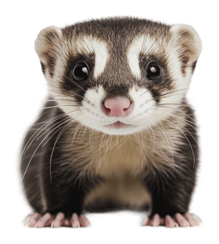 Cute ferret exploring its world png