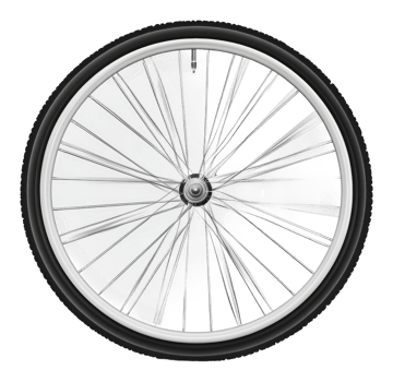 Bicycle wheel close-up on white png