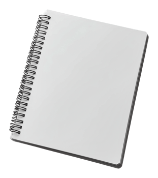 Blank spiral notebook ready for creative writing png
