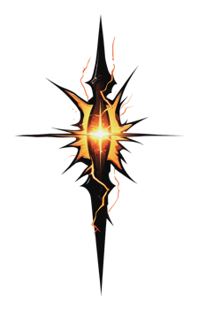 Abstract design of a glowing star-like shape png