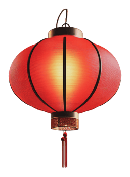 Festive night lit by red lantern png