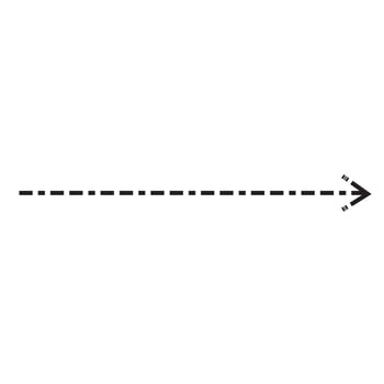 Modern arrow with straight dotted lines vector