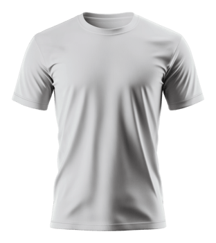White t-shirt on neutral background png