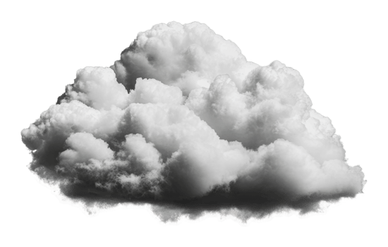 Thick white cloud on clear sky png