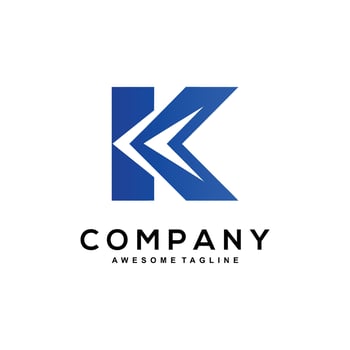 Innovative Letter K design for company logos vector