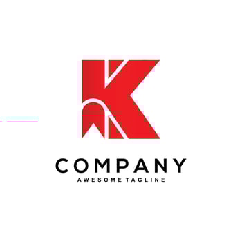 Eye-catching Letter K logo design for brands vector