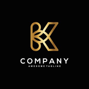 Professional Letter K logo for businesses vector