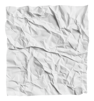 Crumpled white paper background for creative use png