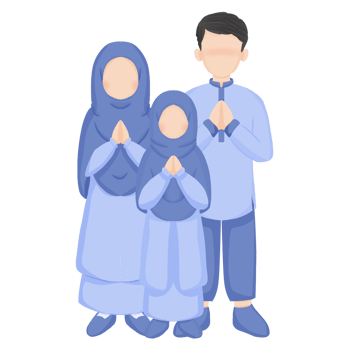 Muslim Family One Girl png