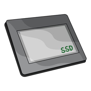 illustration of SSD Solid State Drive vector
